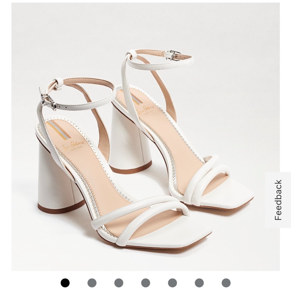 Sam Edelman Kia Heels Ivory Leather